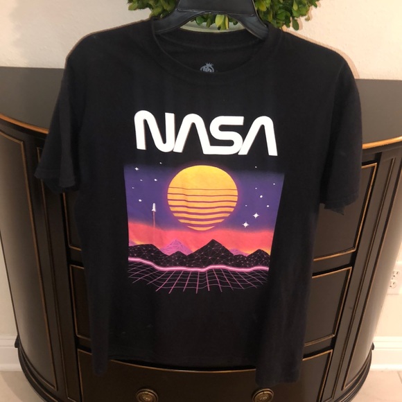 Black Neon NASA Shirt - Picture 1 of 2